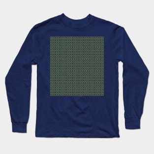 Mosaics in green and brown lines Long Sleeve T-Shirt